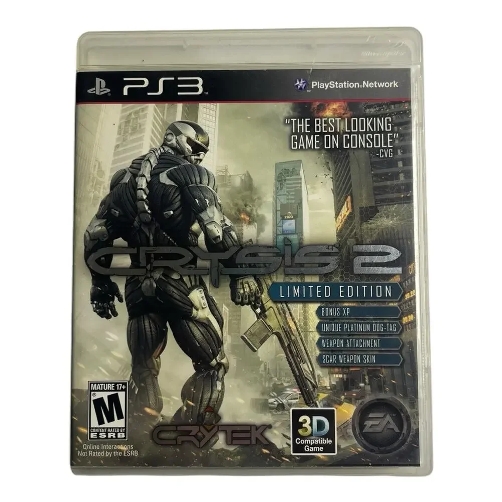 Playstation 3 PS3 Video Game Battlefield Hardline‎ Crysis 2 Skyrim Bundle Lot 3